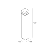 Lombardo Tok Q 700 square floor bollard ip66