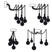 Rosone da soffitto parete Rosetta con 2 uscite colore Bianco
