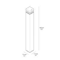 Lombardo Tok Q 1000 square floor bollard ip66