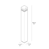 Lombardo Tok Q 1000 square floor bollard ip66