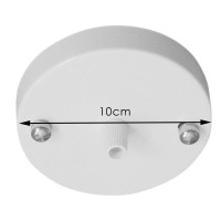 Rosone da soffitto parete Rosetta con 4 uscite colore Nero