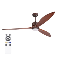 Ventilatore da soffitto led in legno con telecomando