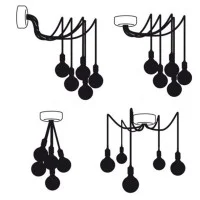 Rosone da soffitto parete Rosetta con 6 uscite colore Bronzo
