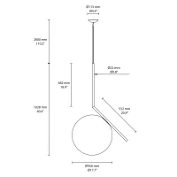 Flos IC S3 Brass suspension lamp