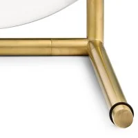Flos IC T2 Lampada E27 da Tavolo in Vetro Opale e Ottone By