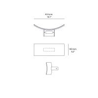 Oluce Lens lampada bi-emissione da parete