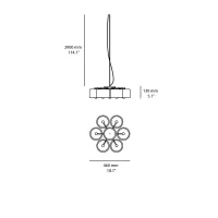 Oluce Fiore suspension lamp