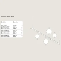 Lodes Random Stick Short suspension lamp Lodes Random Stick Short suspension lamp