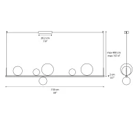 Lodes Random Stick Long suspension lamp