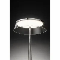 Flos Bon Jour LED Table Lamp Top Chrome Transparent Crown