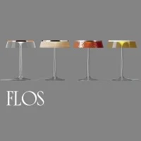 Flos Bon Jour LED Table Lamp White Top Amber Crown