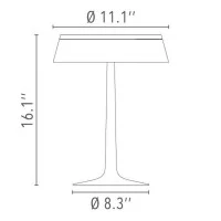 Flos Bon Jour LED Table Lamp White Top Rattan Crown