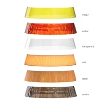 Flos Bon Jour LED Table Lamp White Top Fabric Soft Crown