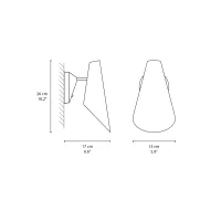 Vibia I.Cono 0720 lampada da parete con switch