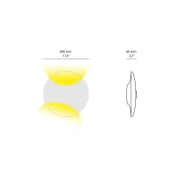 Cattaneo Lunatica Gold bi-emission wall lamp