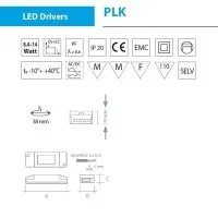 QLT Alimentatore PLK110Z 11W 35V 350mA per moduli led