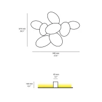 Cattaneo Ninfea ceiling or wall lamp