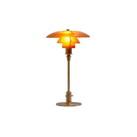 Louis Poulsen PH 2/1 Limited Edition Table Lamp in Amber Coloured Glass 2020
