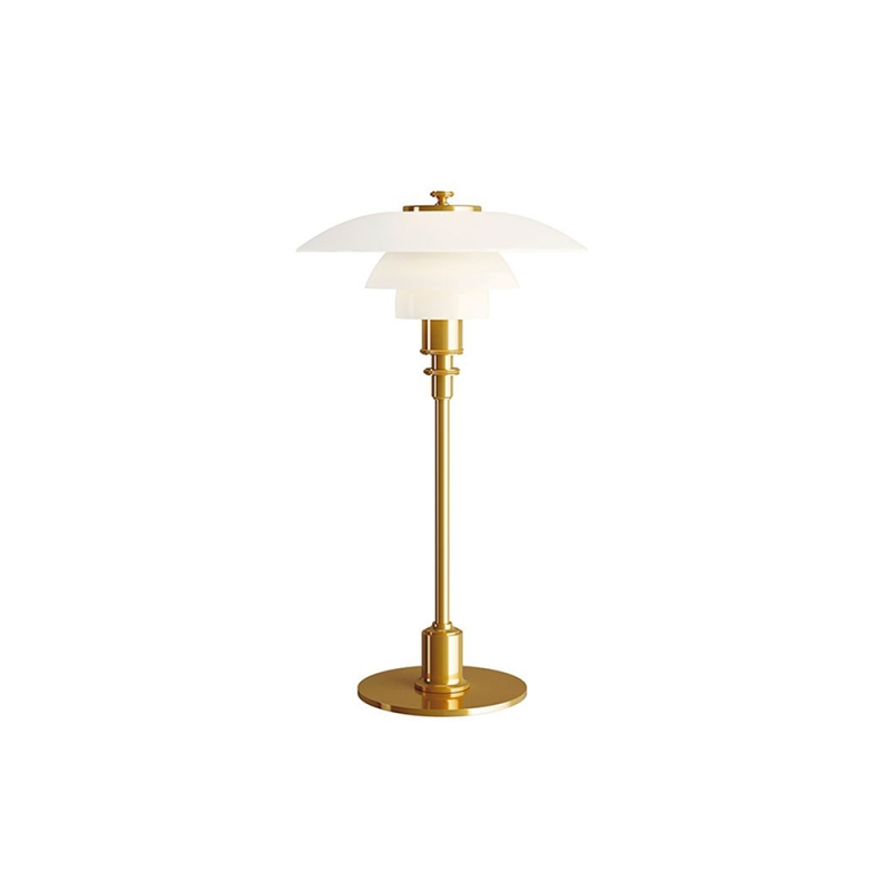 Louis Poulsen PH 2/1 Lampada da Tavolo in Vetro Bianco