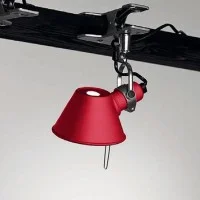 Artemide Tolomeo Micro Pinza Rosso Lampada da Tavolo Parete
