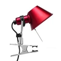 Artemide Tolomeo Micro Pinza Red Table Wall Lamp Design De