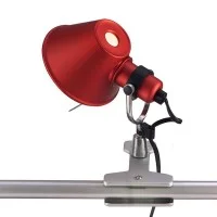 Artemide Tolomeo Micro Pinza Rosso Lampada da Tavolo Parete