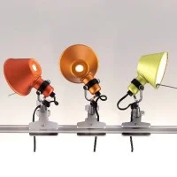 Artemide Tolomeo Micro Pinza Rosso Lampada da Tavolo Parete