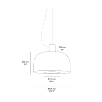 Flos Bellhop Glass suspension lamp