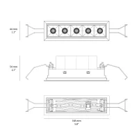 iGuzzini Laser Blade recessed spotlight 5 led 10W iGuzzini Laser Blade recessed spotlight 5 led 10W