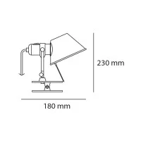Artemide Tolomeo Pinza LED Alluminio Lampada da Tavolo Parete