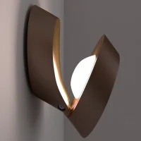 Lodes Pin Up LED Applique Wall or Ceiling Lamp Coppery Bronze