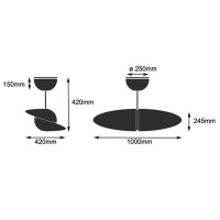 Serien PROPELLER Ceiling Suspension Fan Lamp 420mm 105W E27