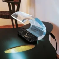 Oluce Acrilica 281 Limited Edition Table Lamp in Marble