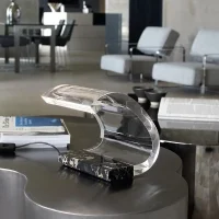 Oluce Acrilica 281 Edizione Limitata Lampada da Tavolo in Marmo