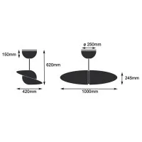 Serien Propeller Ventilatore da Soffitto D.620mm con Lampada