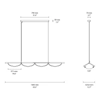 Flos Almendra Linear S4 lampada a sospensione Flos Almendra Linear S4 lampada a sospensione