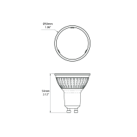 Ledvance GU10 PAR16 4.5W 2700K CRI90 dimmerabile 5 pz