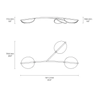 Flos Almendra S3 Y Short suspension lamp
