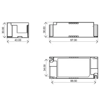 Alimentatore LED 42W 150-1050mA DALI 0-10V PUSH dimmerabile Alimentatore LED 42W 150-1050mA DALI 0-10V PUSH dimmerabile