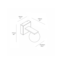 Beneito Sphere Wall lamp for outdoor use