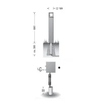 BEGA Multiple Emission Bollard Garden Luminaire LED 4.4W 265lm BEGA Multiple Emission Bollard Garden Luminaire LED 4.4W 265lm
