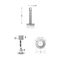 BEGA Paletto da Giardino Emissione Multipla LED 4.4W 265lm IP65