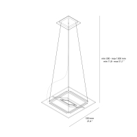 Cattaneo Biquadro suspension lamp