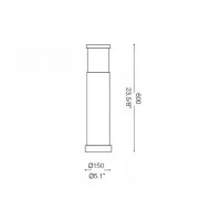 Ideal Lux Tronco PT1 Small Outdoor Floor Garden Lamp E27 60W