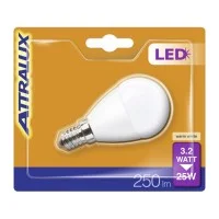 Attralux LED E14 3.2W-25W 2700K 250lm Opalina Luce Calda