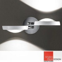 Lodes Nautilus Applique LED Lampada da Parete Cromo Bianco