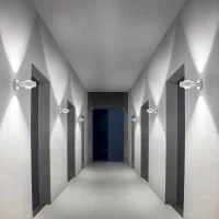 Lodes Nautilus Applique LED Wall Lamp Chrome Black
