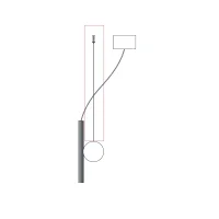 Luceplan A05/3 cavo per contrappeso lampada doi