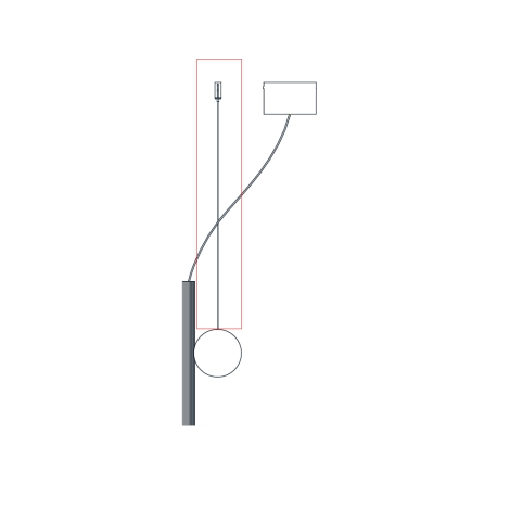 Luceplan A05/3 cavo per contrappeso lampada doi