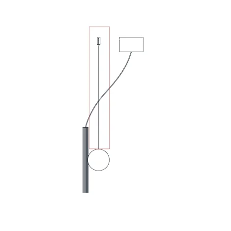 Luceplan A05/3 cavo per contrappeso lampada doi